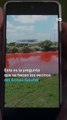 Argentinos desconcertados por un río teñido de rojo