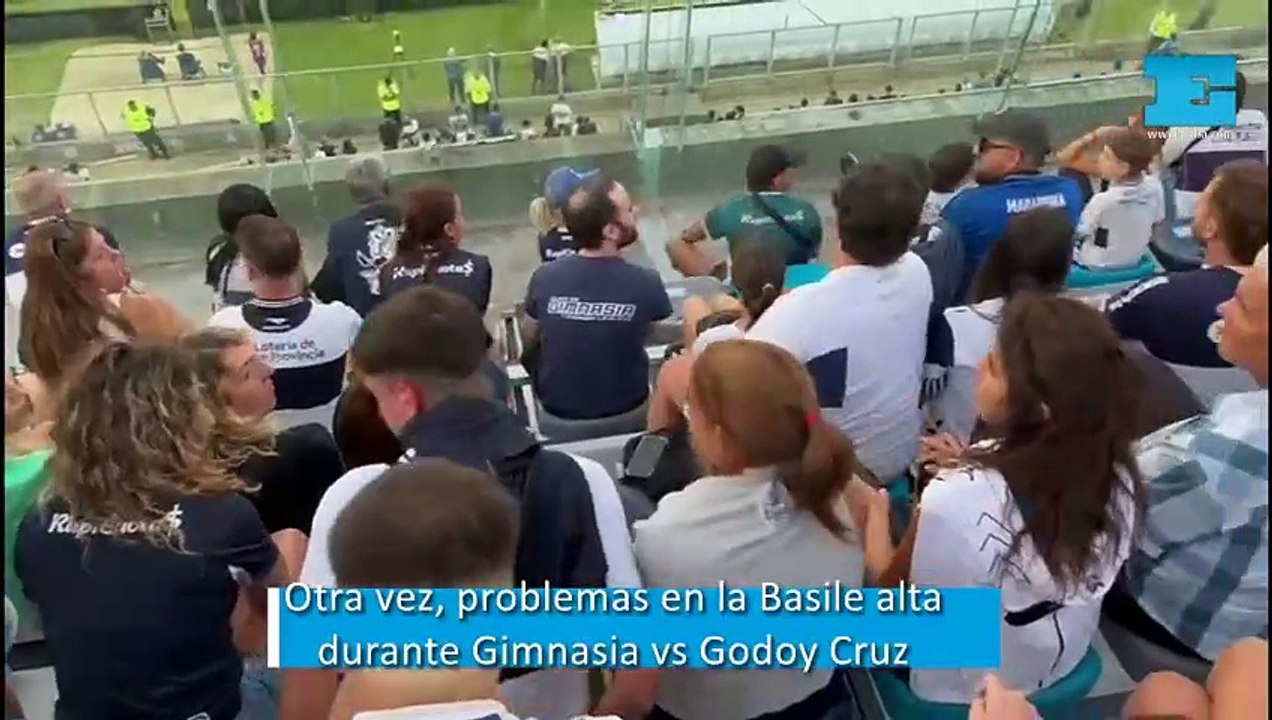 Otra vez, problemas en la Basile alta durante Gimnasia vs Godoy Cruz