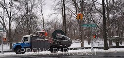 Snow driving: Bronx park east New York