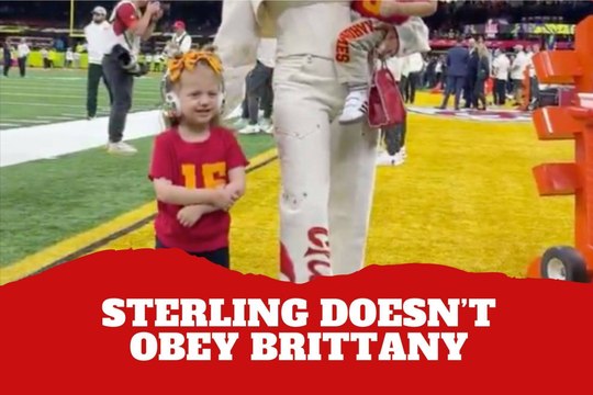She was misbehaving! Sterling Mahomes does not obey Brittany Mahomes and runs away from the cameras