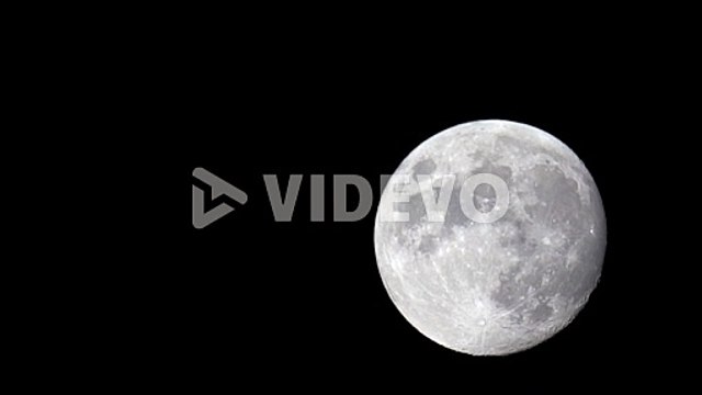 Time Lapse Of Large Full Moon Rising In Night Sky, Astronomy Time Lapse