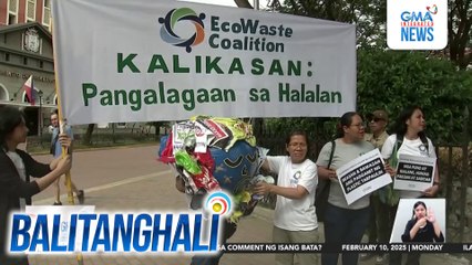 Ecowaste Coalition, nag-rally sa harap ng Comelec; Paggamit ng eco-friendly na campaign materials, isinusulong | Balitanghali