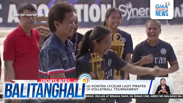 Letran Lady Knights, wagi kontra Lyceum Lady Pirates sa NCAA Season 100 Beach Volleyball Tournament Women's Division | Balitanghali