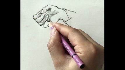 Draw the Hand poses in pencil