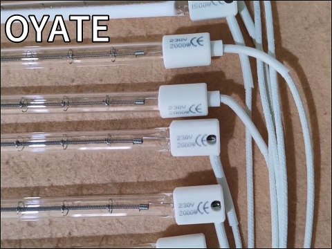 780mm 220v 2000w Clear Halogen Heat Lamps SK15 Quartz Infrared Halogen Heating Elements for Plastic Film