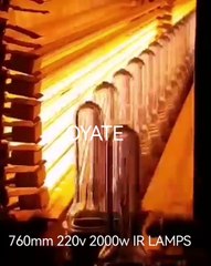 760mm 220v 2000w Short Wave Industrial Infrared Heat Lamp for molding blowing Machines