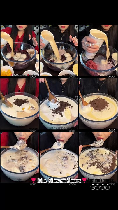 #114 Desserts Mukbang ASMR || Milk tea Purple rice Po...#asmr #mukbang #dessert #milktea #purplerice