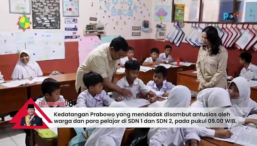 Sidak Lagi, Prabowo Cek Makan Bergizi Gratis di SDN 1 dan SDN 2 Bogor, Disambut Antusias Para Pelajar