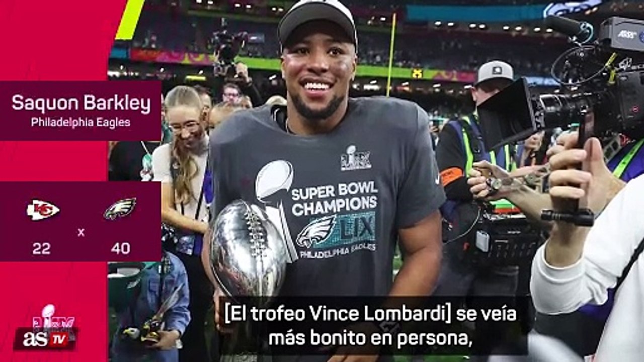 Saquon Barkley: "Los récords son geniales, pero lo mejor es el Trofeo Lombardi"