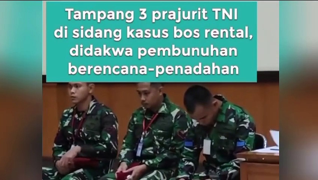 Tiga Anggota TNI AL Didakwa dalam Kasus Penembakan Bos Rental Mobil