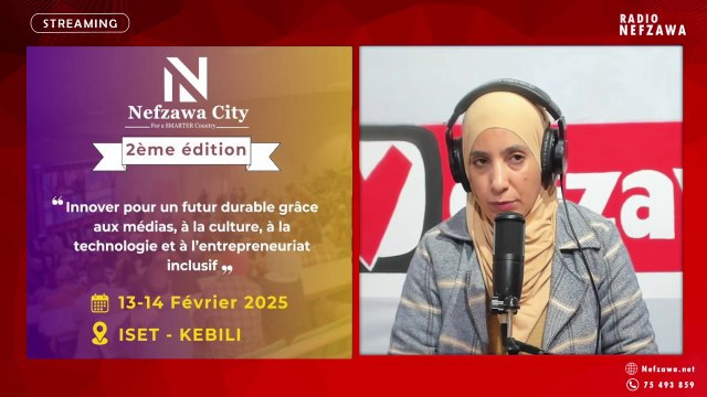 الندوة الصحفية للدورة الثانية للتظاهرة الدولية نفزاوة سيتي مبروكة جاب الله رئيسة تحرير مؤسسة نفزاوة