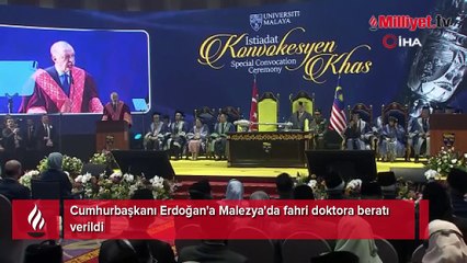 Cumhurbaşkanı Erdoğan'a Malezya'da fahri doktora beratı verildi