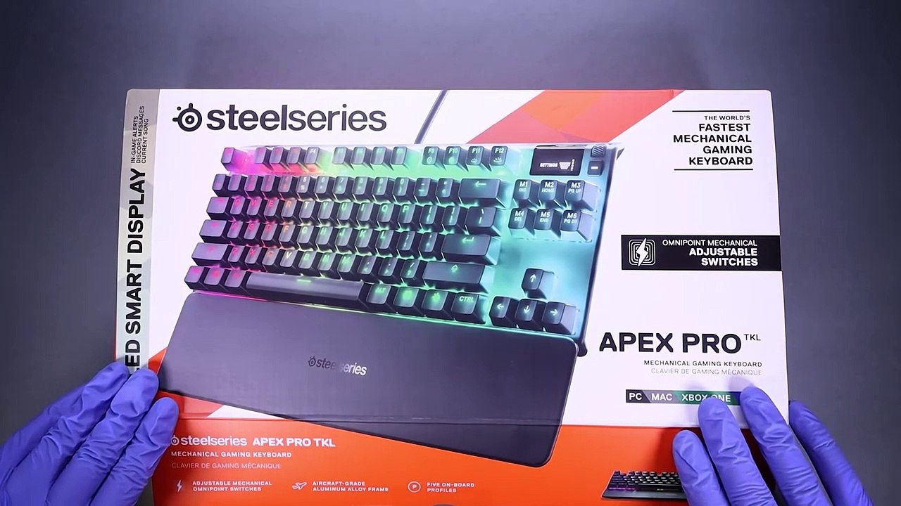 SteelSeries Apex Pro TKL Mechanical Gaming Keyboard Unboxing - ASMR