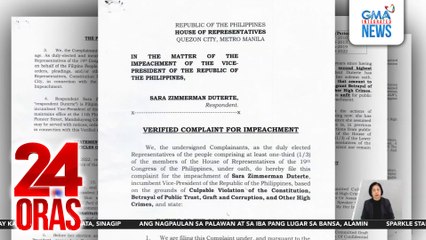 Pag-subpoena ng bank records ni VP Duterte, isa sa mga napagkasunduan ng impeachment prosecution panel | 24 Oras