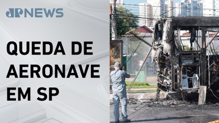 Passageira do ônibus atingido por avião em SP recebe alta