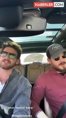 Çağatay Ulusoy trafikte konser verdi! Mustafa Mert Koç ile 'Kayıp' şarkısını söyledi