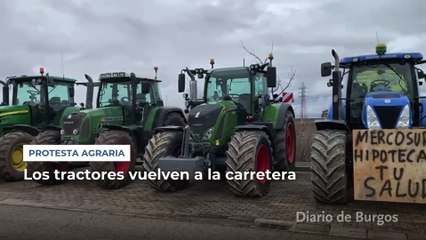 Nueva protesta agraria en Burgos: los tractores vuelven a la carretera