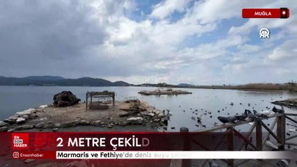 Fethiye'de deniz suyu çekildi