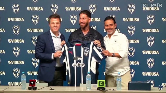 Sergio Ramos es presentado como nuevo jugador de Rayados de Monterrey