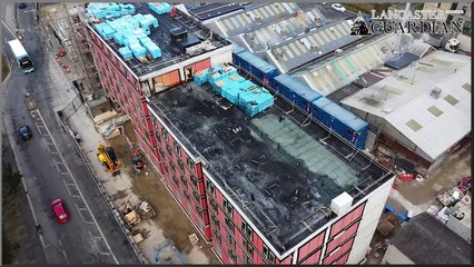 Aftermath of Lancaster student flats fire