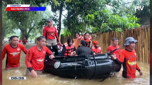 Ilang lugar sa southern Luzon, Bicol Region, at Visayas, binaha dahil sa tuloy-tuloy na pag-ulang dala ng shear line