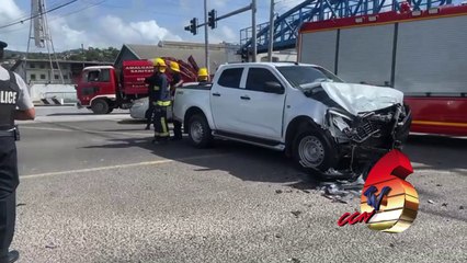 POLICE VEHICLE INVOLVED IN CRASH AT SEA LOTS INTERSECTION