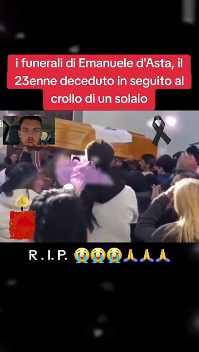 i funerali di Emanuele d’Asta, il 23enne deceduto in seguito al crollo di un solaio della casa dove lavorava. Le esequie si svolgeranno alle ore 11 nella Chiesa San Giovanni Battista a Marianella