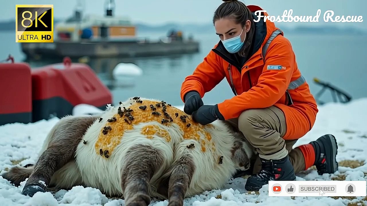 Heroic Rescue Team Saves White Reindeer Infested with Barnacles and Parasites