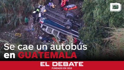 Al menos 51 muertos tras caerse un autobús por un barranco en Guatemala
