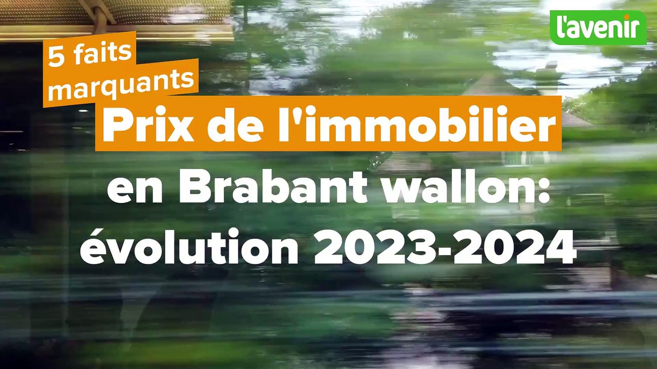 Évolution de l'immobilier (maison et appartement) dans le Brabant wallon entre 2023 et 2024