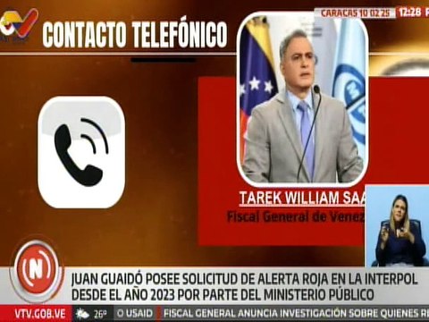 Fiscal Gral. William Saab: Solicitamos la captura y entrega de Guaidó en el año 2023 a la Interpol