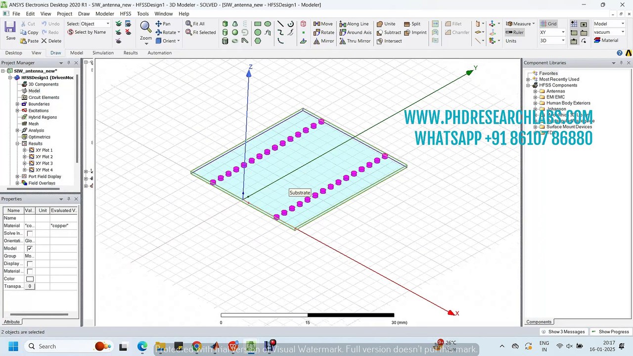 SIW WAVEGUIDE USING HFSS ANTENNA