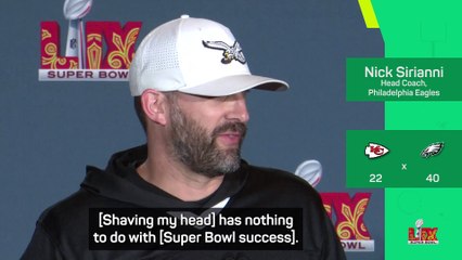 'My wife didn't like it!' - Sirianni denies shaved head superstitions