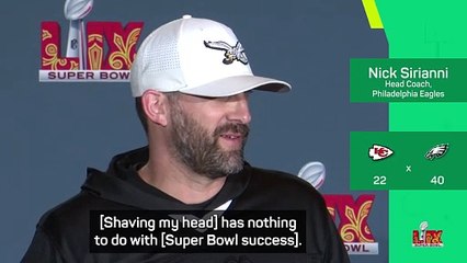 'My wife didn't like it!' - Sirianni denies shaved head superstitions