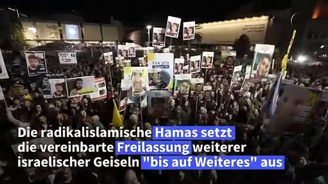 Hamas setzt Geiselfreilassungen bis auf Weiteres aus