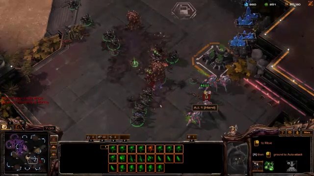 [StarCraft 2]No.0342 Great ZERG Player vs Hard A.I, WIN[Queens' Defense, &, Roach-Ling Counter-Attack].CUT.01'34-14'35