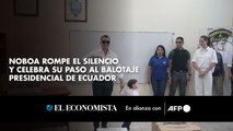 Noboa rompe el silencio y celebra su paso al balotaje presidencial de Ecuador