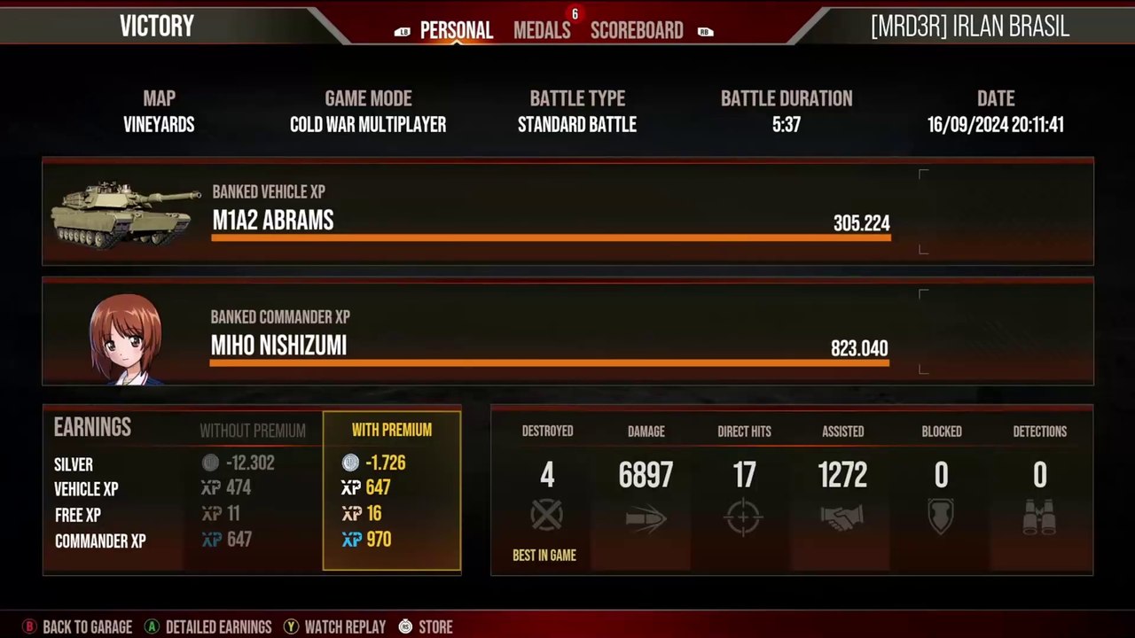 World of Tanks Console - M1A2 ABRAMS e MIHO NISHIZUMI _ Partidas Rápidas