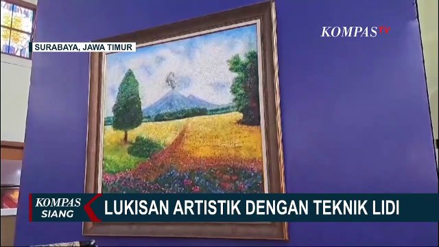 Unik! Guru Besar Akuntansi Unair Surabaya Lukis dengan Lidi