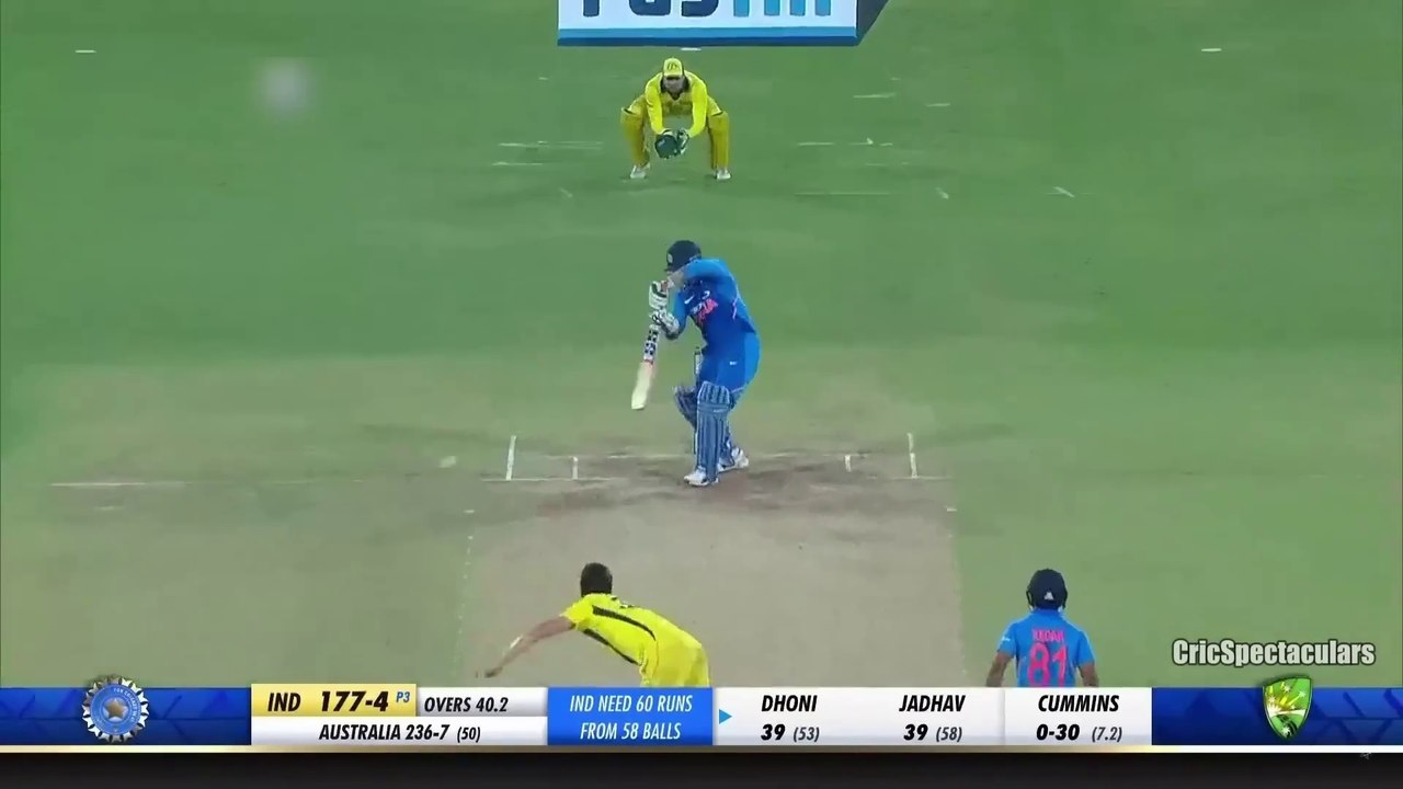 MS Dhoni 59_ (72) vs Australia 1st Odi 2019 , Hyderabad (Ball By Ball)