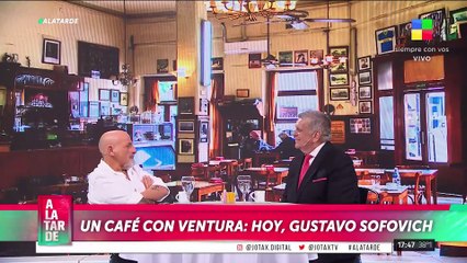 ☕ GUSTAVO SOFOVICH se toma UN CAFÉ CON VENTURA: "Lo festejo a mi viejo en cada aniversario"