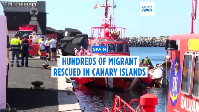 Hundreds of migrants rescued off the coast of the Canary Islands