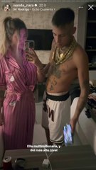 Wanda Nara se la jugó y compartió un íntimo video con L-Gante en la habitación del hotel