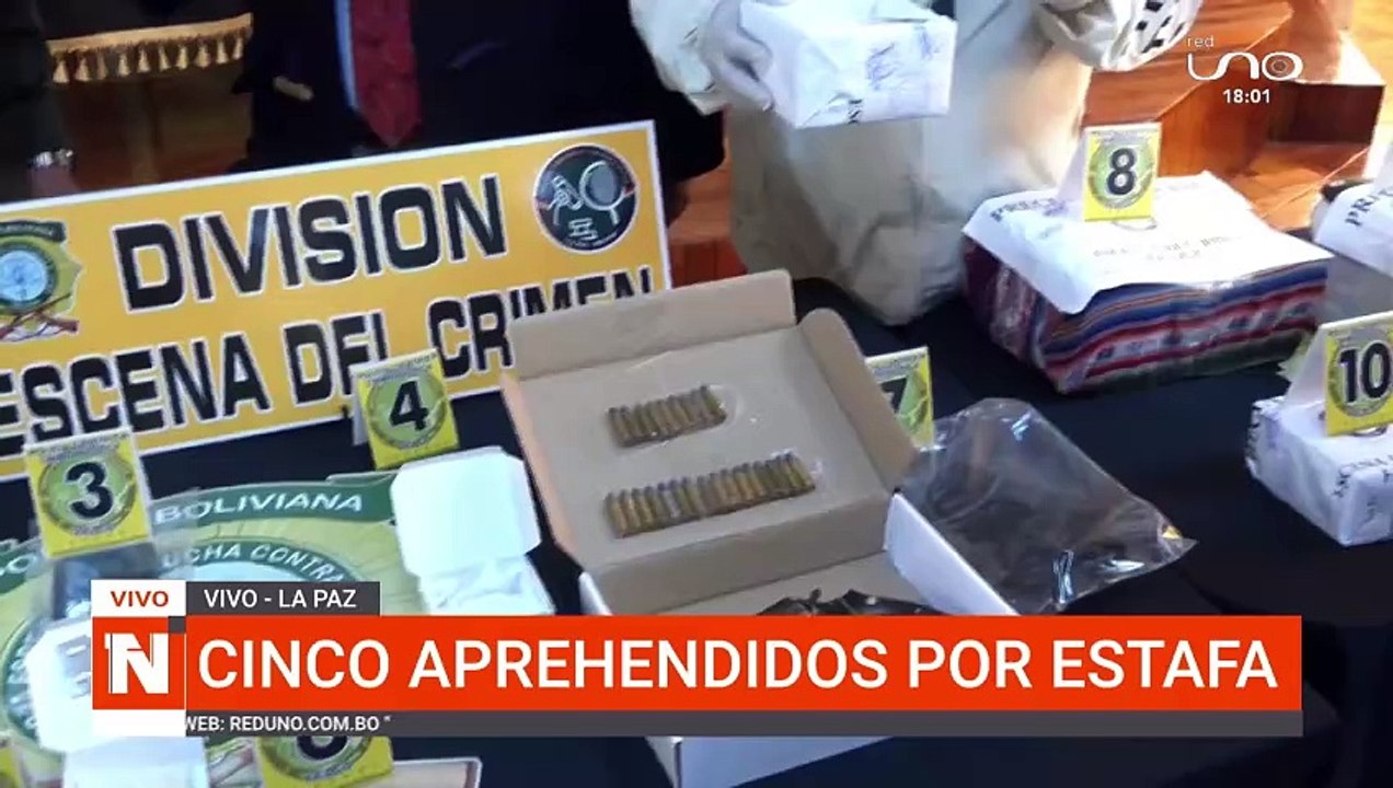 Cinco aprehendidos por estafa