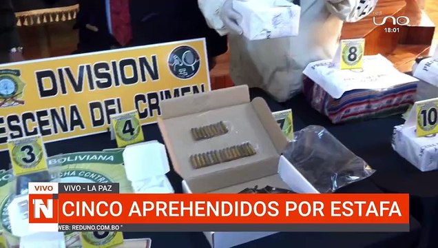 Cinco aprehendidos por estafa