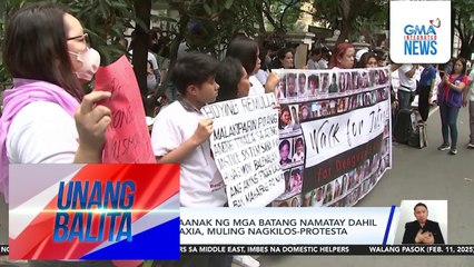 Mga pamilya at kaanak ng mga batang namatay dahil sa umano sa Dengvaxia, muling nagkilos-protesta | Unang Balita