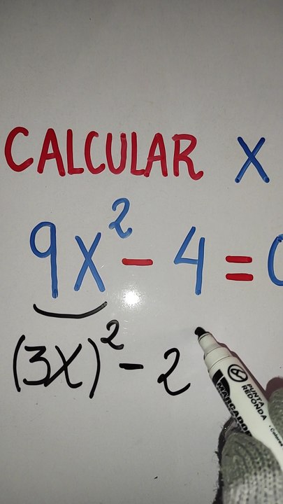 Una ecuación elemental 9x²-4=0