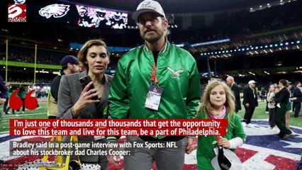 Bradley Cooper has recalled his joy over going to see the Philadelphia Eagles with his father