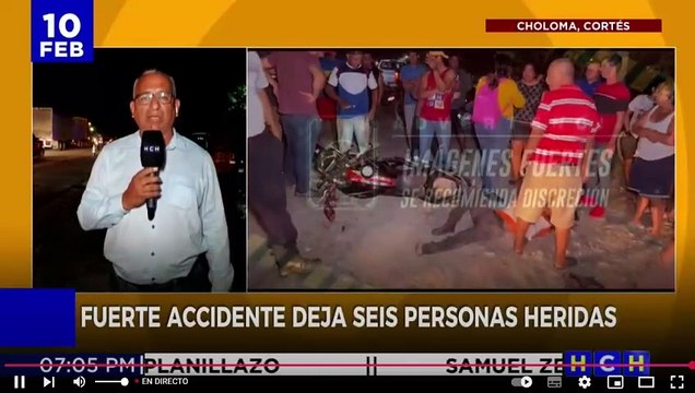 Seis heridos deja un aparatoso accidente de tránsito en Quebrada Seca, Choloma, Cortés