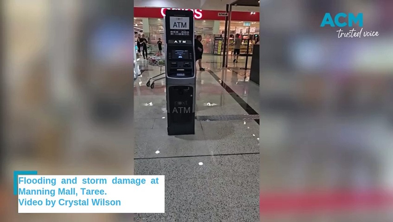 Storm damage at Manning Mall, February 10, 2025. Video by Crystal Wilson